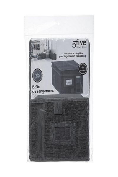Five Simply Smart Polypropylene Foldable Storage Box with Lid
