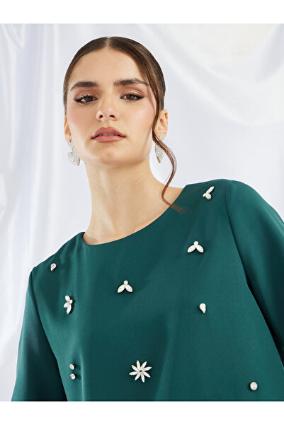 Styli Embellished Short Sleeve Top and Skirt Co-Ords