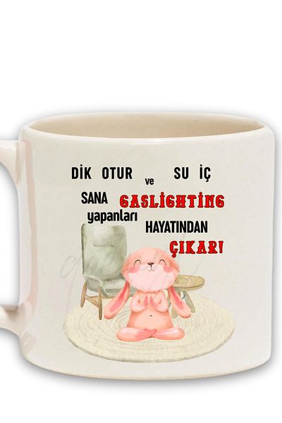 qoeuyl boutique Gaslighting Makes Life Fun Printed Fun Gift Colorful Handled Cup-Mug Cup