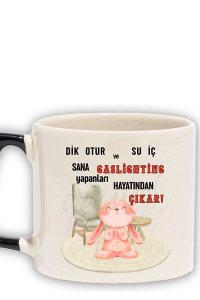 qoeuyl boutique Gaslighting Makes Life Fun Printed Fun Gift Colorful Handled Cup-Mug Cup