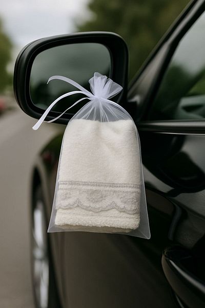 BAMBAŞKA MODA Individually Packed 6-Piece Wedding Bride Groom Circumcision Convoy Car Towel