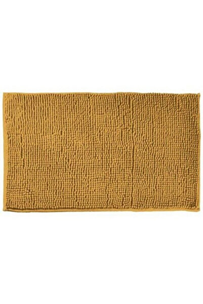 Tendance Anti-Slip Microfiber Bathroom Mat with Balls Mustard Yellow 50 x 80cm