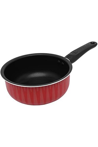 Trust Pro Aluminum Sauce Pan with Non-Stick Double Coating by Trust Pro, 18cm, Red