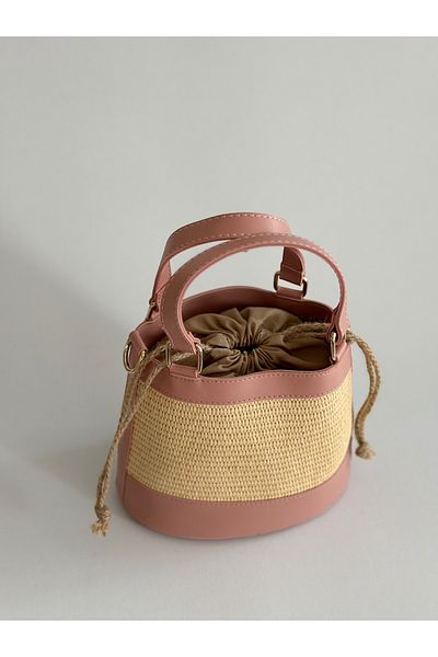 Boutiquehaki Solea Straw Knitted Bucket Bag
