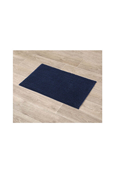 Tendance Anti-Slip Microfiber Bathroom Mat with Balls Navy Blue 50 x 80cm
