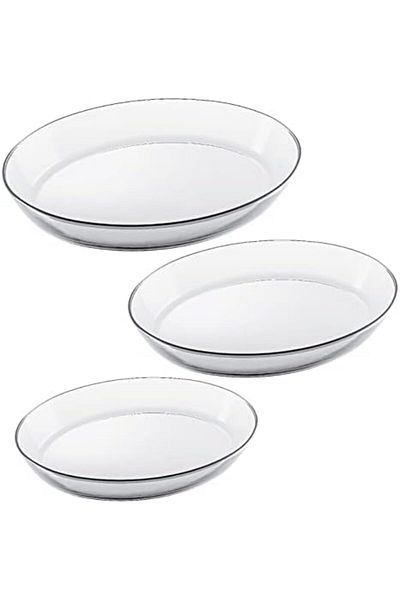 Marinex Set of 3 Oval Glass Baking Dishes, Gift Box