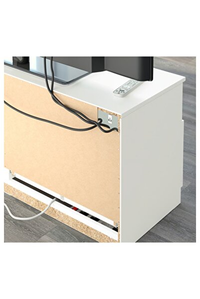 BRIMNES TV bench, white, 120x41x53 cm