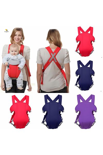 FİAPFO Marsupiu Pentru Bebelusi Apf® ,respirabil - Harness Pentru Bebelusi Cu Mesh Si Curea Reglabila, Rosu