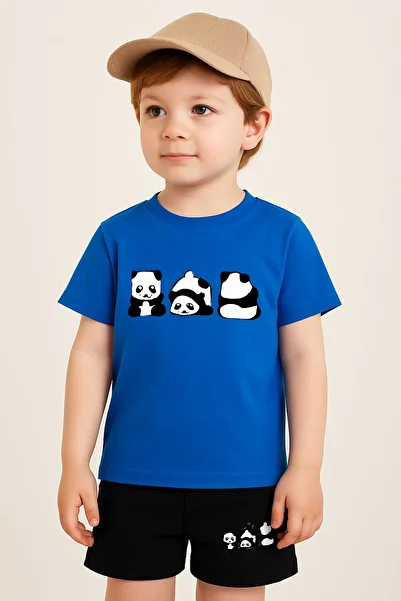 Gutsy Children's Suit Summer 3-Piece Panda Printed