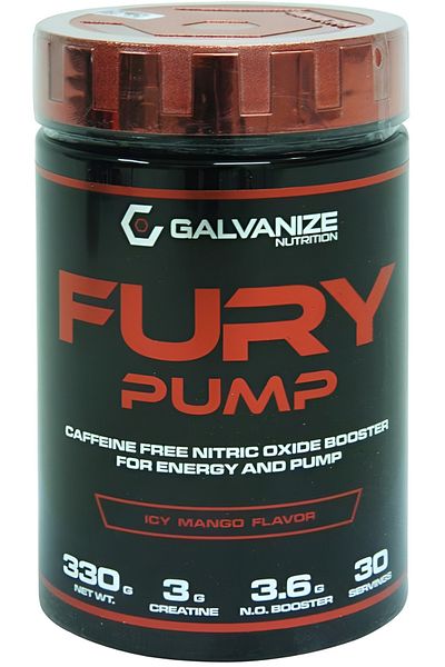 Galvanize Nutrition Fury Pump, Icy Mango Flavor, 330g, 30 Servings
