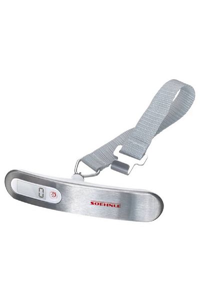 SOEHNLE Portable Handheld Digital Travel Luggage Scale Silver and Grey