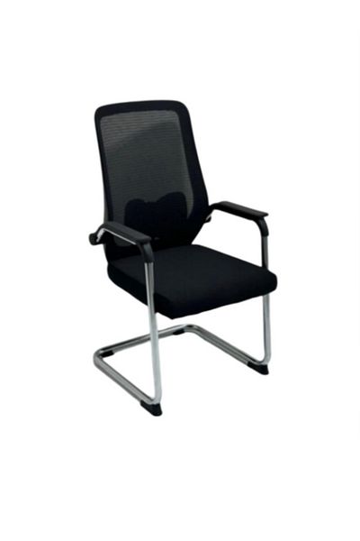 DEC41 Black fixed office chair.