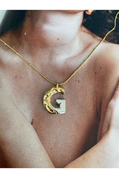 Pinery Jewels قلادة من الفولاذ المقاوم للصدأ من العلامة التجارية الشهيرة G بح...