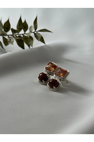 DURAN TAKI TASARIM Yıldız Taşlı Gümüş Küpe