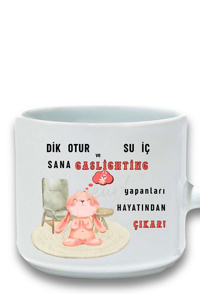 qoeuyl boutique Gaslighting Takes You Out of Life Printed Gift T-Handed Latte Cup Mug