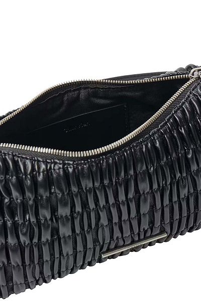 Calvin Klein Women's Rouched Shoulder Bag - Black