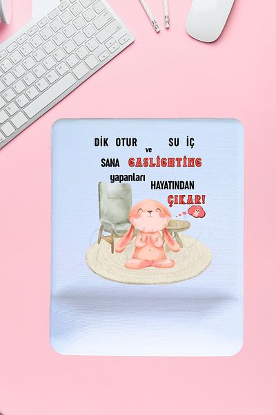 qoeuyl boutique Gaslighting Takes You Out of Life Printed Fun Oval / Rectangular Mousepad with Wrist Support