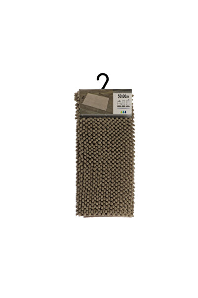 Tendance Anti-Slip Microfiber Bathroom Mat with Balls Taupe 50 x 80cm