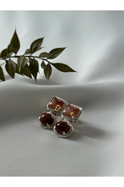 DURAN TAKI TASARIM Yıldız Taşlı Gümüş Küpe