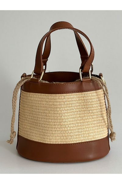 Boutiquehaki Solea Straw Knitted Bucket Bag