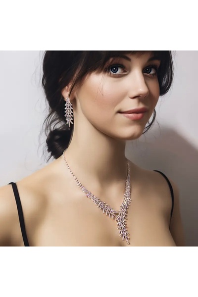 Manu Collection Kadın gelin takı seti gümüş zirkon taşlı özel seri sınırlı sayıda