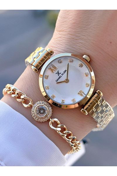 Daniel Klein Steel Cord 30 Mt Water Resistant Women Wrist Watch+Bracelet Byn.14094.2