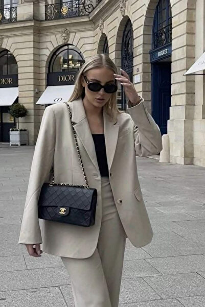 thesunfyre Γυναικείο άνετο μπλέιζερ με κουμπιά μπροστά, πλαϊνές τσέπες, επένδυση εσωτερικά και oversize