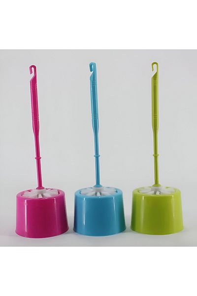 rexa Multi-Color Washingroom Toilet Ball Shape Brush with Holder Set