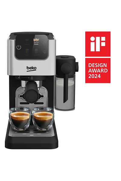 Beko Manual Espresso Machine BEKO CEP5304X, 1.1l, 1628W, 15 Bar, Black-Silver