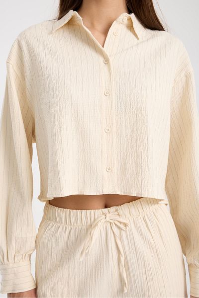 Store 100% Cotton Women's Shirt and Trousers Set - Relaxed Fit Summer Combination