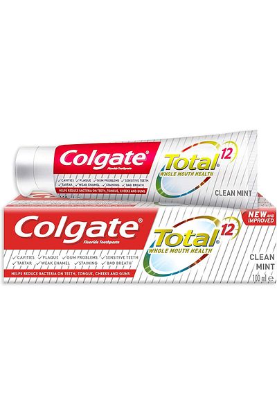Colgate Total Toothpaste, Mint Protection, 160 Grams, Antibacterial