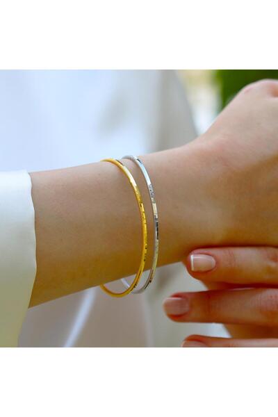 Necati Gün Ajda Modeli 2mm 6cm Gümüş Bilezik