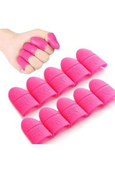 Generic 2 Pack 10pcs Silicone Gel Nail Polish Remover and Reusable Slide Caps with Removal Tips