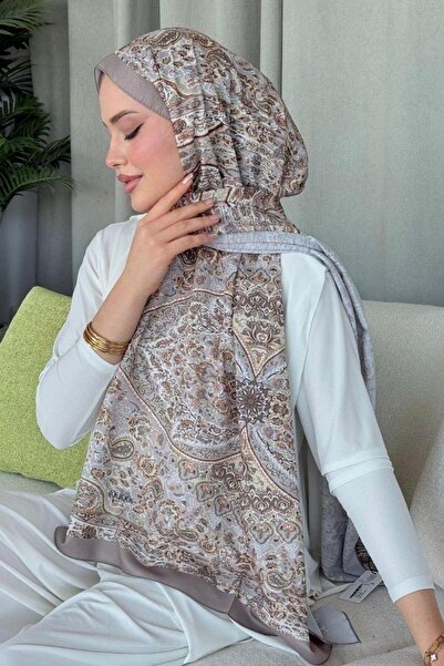 Şulemoda Giyim Kayli Dijital Şal Vizon