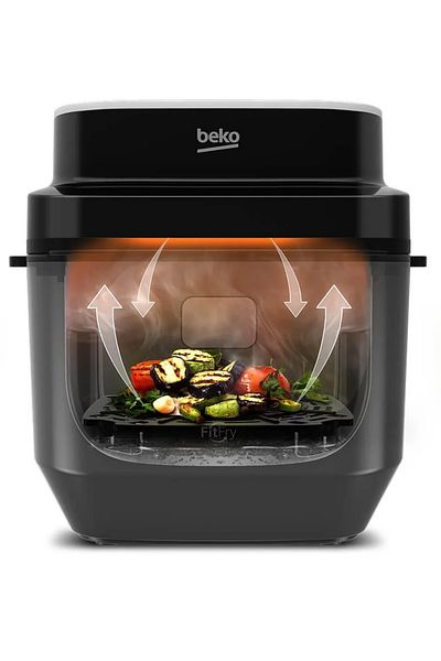 Beko Friteuză cu aer cald ExpertFry FRL5474B, 7L, 2850W, 3 moduri de gătit, abur și grătar