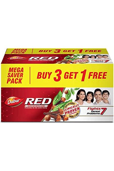 Dabur Red Ayurvedic Toothpaste, 600g, Anti-Bacterial