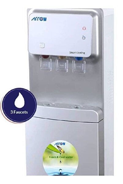 ARROW Water Dispenser - 3 Taps - Hot/Cold/Normal - Internal Switches - Silver - RO-19WDP