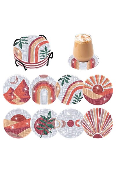 BGA elmas boyama 5d bardak altlığı çocuk gelişim eğitici boyama bardak altlığı