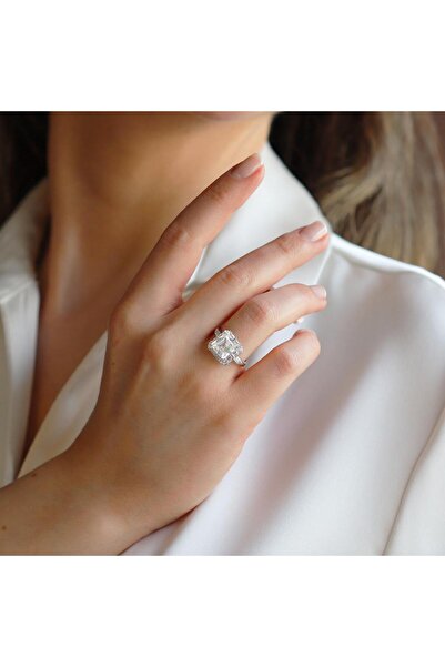 Necati Gün Sky Diamond Squre 2,50ct Gümüş Yüzük