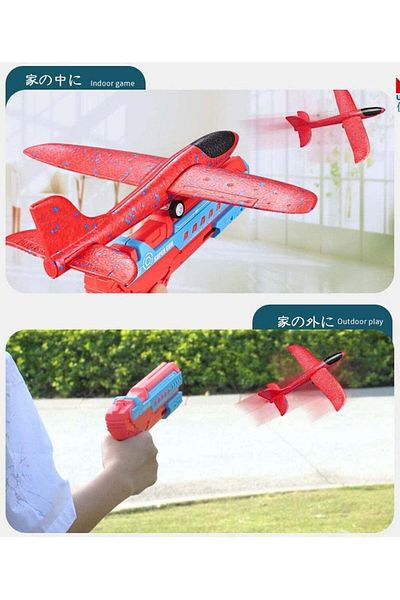 Rally Toy Box Glider Foam Airplane Launcher Plane Toys Flying Airplane Toys for Kids Age 3+