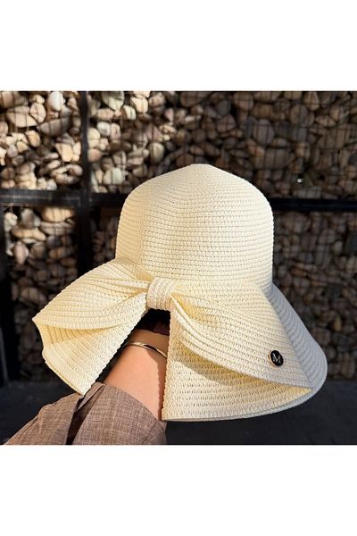 LAGRANZE Lux Straw Hat with Bow