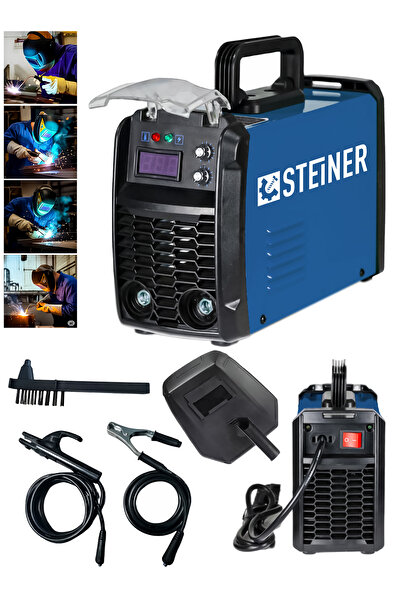 STEİNER 250 Amper İnverter Mega Stick Çift Kartlı Hava Soğutmalı Dijital Göstergeli Çanta Kaynak Makinesi
