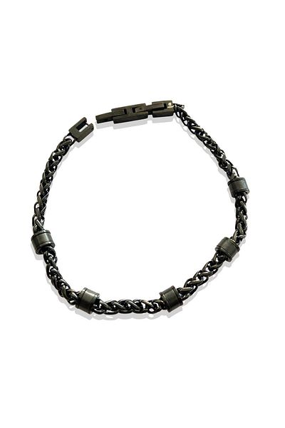 Necati Gün Ars181 Men's Leather Steel Bracelet