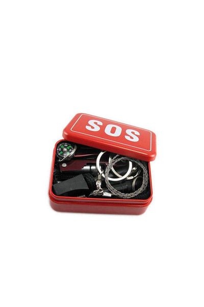 SIKS Multifunctional Survival Kit, Equipped With 5 Pieces, Portable Design, Storage Kit, Red