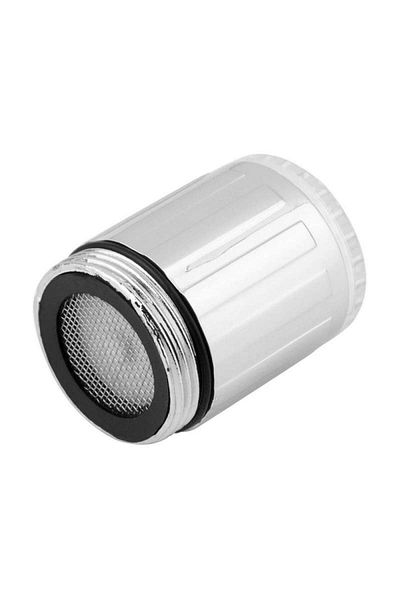 SIKS Faucet Adapter Head With Multicolor Led, Aerator, Automatic Activation, With Filter, Silver