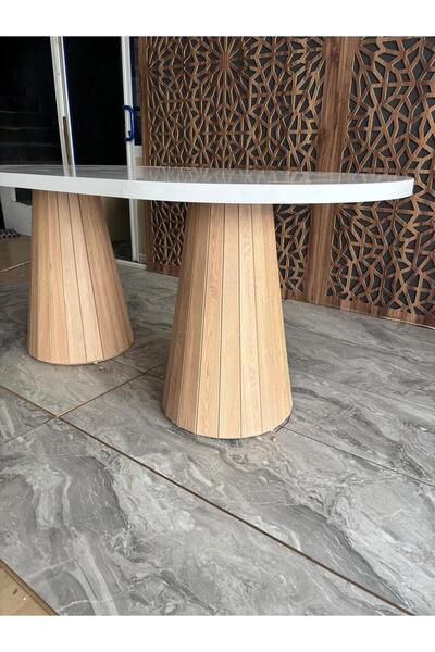 DOĞUKAN HOME Piramit Oval Yemek Masası Mutfak Masası Çalışma Masası Ofis Masası