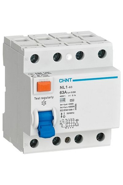chint 397617 Nl1 4x100a 30ma 6ka النوع التيار المتناوب التيار المتبقي