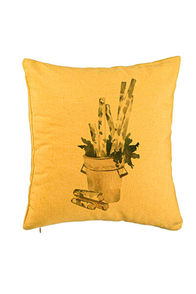 BEKZ Față de pernă cu tematică de Crăciun, 9, 40x40 cm, galbenă