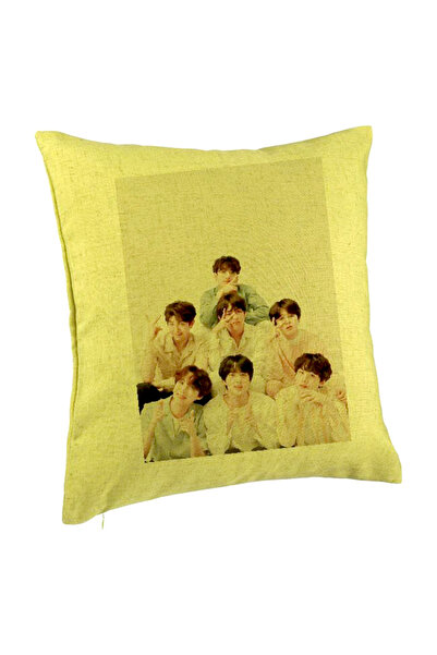 BEKZ Perna Decorativa BTS Army 7, 40×40 cm, Verde, Husa Detasabila, Burduf