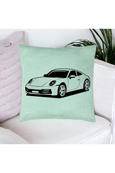 BEKZ Калъфка за възглавница, модел Porsche 911, 40x40 см, ментово зелена